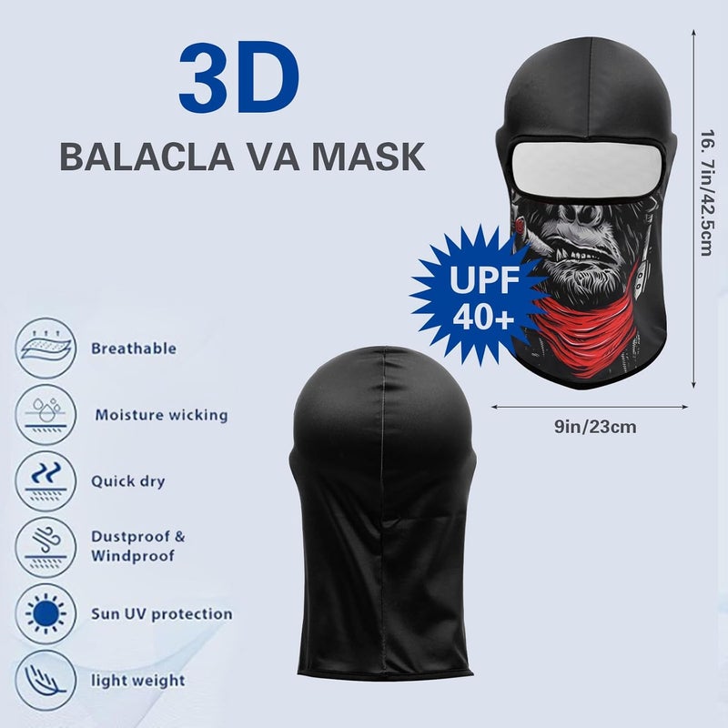 Cutewing Balaclava Mask 3D Print Full Face Mask Cooling Neck Gaiter Sun Protection Face Cover Mask Windproof Ski Mask - Image 3